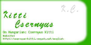 kitti csernyus business card